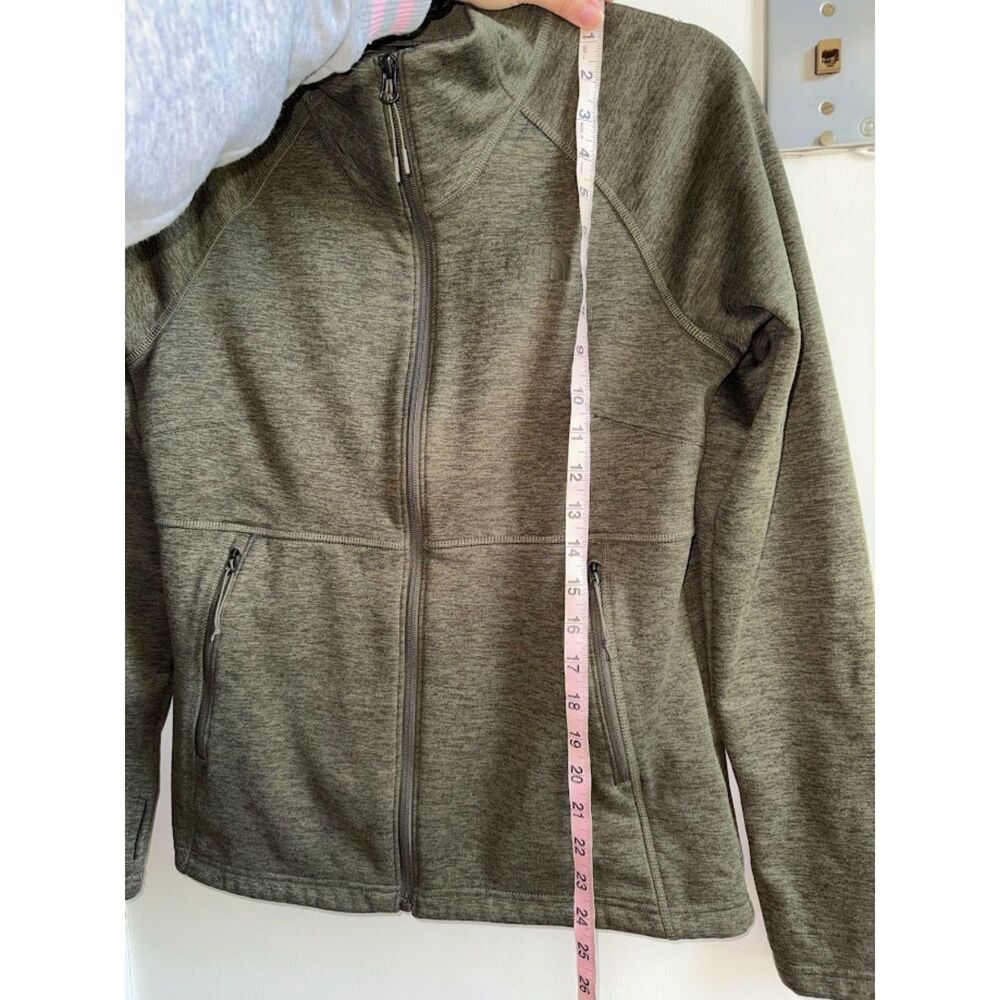 The North Face Women's Agave Full Zip Fleece Jacket Green Heathered Size M - Picture 7 of 7